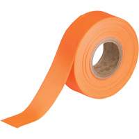 Flagging Tape, 1.188" W x 150' L, Fluorescent Orange Cam Industrial