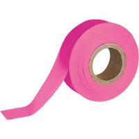 Flagging Tape, 1.188" W x 150' L, Fluorescent Pink Cam Industrial