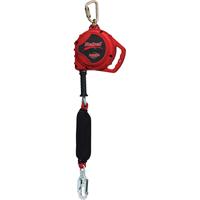 Cordage de s&eacute;curit&eacute; auto-r&eacute;tractable Rebel pour bas de pente, 20', Acier galvanis&eacute;, Pivotant Cam Industrial
