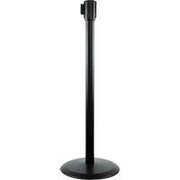 Slimline TensaBarrier&reg; Receiver Post, 38" High, Black Cam Industrial