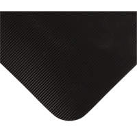 Tapis tr&egrave;s robuste pour panneau de contr&ocirc;le No 720, Ondul&eacute;, 3' x 10' x 5/8", Noir, PVC Cam Industrial