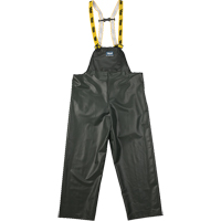 Pantalon de pluie &agrave; bavette Journeyman r&eacute;sistant aux produits chimiques, Petit, Vert, Polyester/PVC Cam Industrial