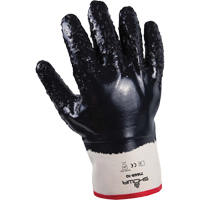 7166R Rough Grip Gloves, 10/X-Large, Foam Nitrile Coating, Jersey/Cotton Shell Cam Industrial