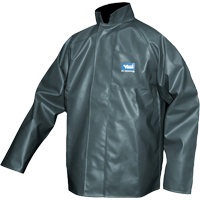 Journeyman Chemical Resistant Rain Jacket, Polyester, Small, Green Cam Industrial