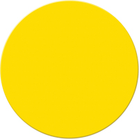 Armor Stripe Lean/5S Markers, Circle, 6" L x 6" W, Yellow, Plastic Cam Industrial