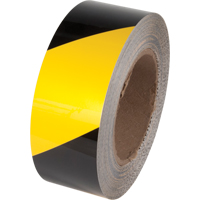 Ruban de marquage pour plancher Tuff Mark, 3" x 100', Polyester, Noir et jaune Cam Industrial