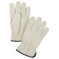 Premium Driver's Gloves, Medium, Grain Cowhide Palm Cam Industrial