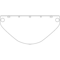 Visi&egrave;re d&eacute;coup&eacute;e &agrave; l'emporte-pi&egrave;ce Dynamic, PETG, Teinte Transparent Cam Industrial