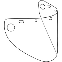Visi&egrave;re d&eacute;coup&eacute;e &agrave; l'emporte-pi&egrave;ce et form&eacute;e Dynamic, Polycarbonate, Teinte Transparent Cam Industrial