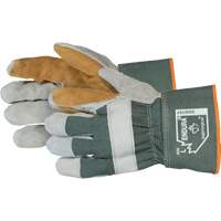 Endura&reg; Double-Palm Fitters Gloves, One Size, Split Cowhide Palm Cam Industrial