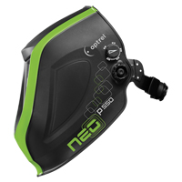 Masque de soudage P550, 3,94" lo x 1,97" la Champ de vision, Teinte 4/9 - 13, Noir/Vert Cam Industrial