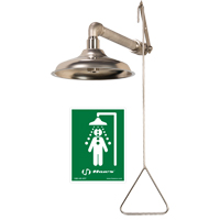 All Stainless Steel Drench Shower, Wall-Mount Cam Industrial