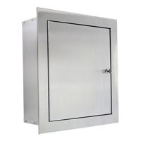Recessed Stainless Steel Valve Cabinet Cam Industrial