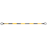 Telescopic Barricade Bar, 85" Extended Length, Black/Yellow Cam Industrial
