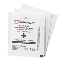 Dynamic Gauze, Pad, 3" L x 3" W, Sterile, Medical Device Class 1 Cam Industrial