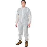 Coveralls, Medium, White, Polypropylene Cam Industrial