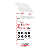 Self-Laminating Workplace Tags, Cardstock, 3" W x 6" H, English Cam Industrial