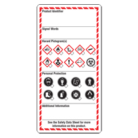 Workplace Labels, Cardstock, 3" W x 6" H, English Cam Industrial