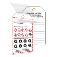 Self-Laminating Workplace Tags, Cardstock, 3-3/8" W x 5-3/4" H, French Cam Industrial
