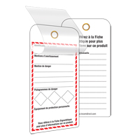 GHS Self-Laminating Workplace Tags, Cardstock, 3" W x 6" H, French Cam Industrial