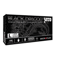 Gants Black Dragon Zero, T-petit, Nitrile, 4,5 mils, Sans poudre, Noir, Classe 2 Cam Industrial