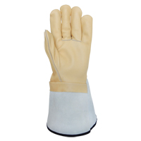 Lineman's Gloves, Small, Grain Cowhide Palm Cam Industrial