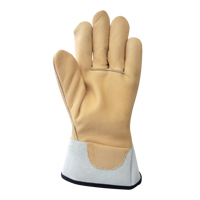 Lineman's Gloves, Small, Grain Cowhide Palm Cam Industrial