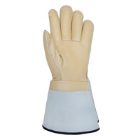 Lineman's Gloves, Small, Grain Cowhide Palm Cam Industrial