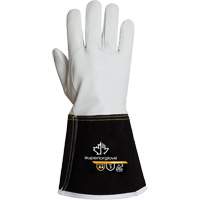 Endura&reg; 399GKGL5 Welding Gloves, Grain Goatskin, Size Medium Cam Industrial