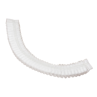Pleated Bouffant Cap, Polypropylene, 19", White Cam Industrial