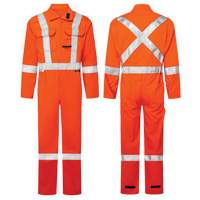 Combinaisons de luxe haute visibilit&eacute; 7 oz UltraSoft, Taille 56, Orange Cam Industrial