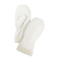 Mitaines d'hiver en cuir fleur de premi&egrave;re qualit&eacute; doubl&eacute;es de boa, Taille Grand, Mitaine Cam Industrial
