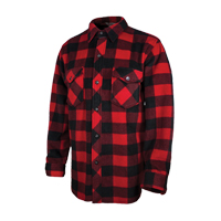 Plaid Solar Fleece Shirt, Men's, Large, Red Cam Industrial