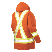 Parka de s&eacute;curit&eacute;, Orange haute visibilit&eacute;, Grand Cam Industrial