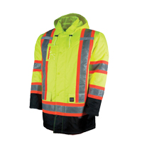 Parka de s&eacute;curit&eacute; doubl&eacute;, Jaune lime haute visibilit&eacute;, Grand Cam Industrial