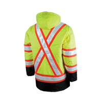 Parka de s&eacute;curit&eacute; doubl&eacute;, Jaune lime haute visibilit&eacute;, Grand Cam Industrial