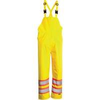 Open Road&reg; Bib Pants, Polyester, Small, High Visibility Lime-Yellow Cam Industrial
