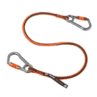 Squids&reg; 3118F(x) Locking Tool Lanyard, Bungee, Dual Carabiner Cam Industrial