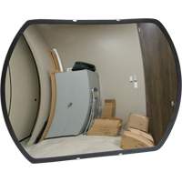 Roundtangular Convex Mirror with Bracket, 12" H x 18" W, Indoor/Outdoor SGI561 | Cam Industrial