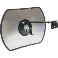 Roundtangular Convex Mirror with Bracket, 18" H x 26" W, Indoor/Outdoor SGI562 | Cam Industrial