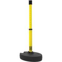 PLUS Barrier Post Set Receiver, 42" High, Yellow Cam Industrial
