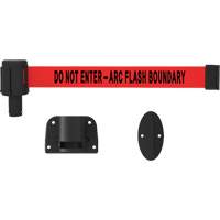 PLUS Wall Mount Barrier System, Plastic, Screw Mount, 15', Red Tape Cam Industrial