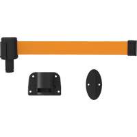 PLUS Wall Mount Barrier System, Plastic, Screw Mount, 15', Orange Tape Cam Industrial