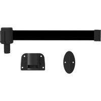 PLUS Wall Mount Barrier System, Plastic, Screw Mount, 15', Black Tape Cam Industrial