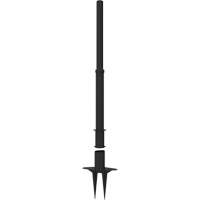PLUS Barrier Post, 42" High, Black Cam Industrial