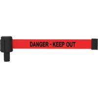 PLUS Banner Cassette, Danger; Keep Out, 15', Red Tape Cam Industrial