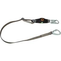 V-Series Tie-Back Lanyard, 6', Carabiner Center, Snap Hook Leg Ends, Polyester Cam Industrial