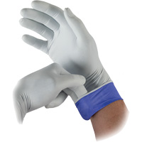 Gants d'examen bicolores LSE-104 Lifestar EC, Petit, Nitrile, 5,5-mil, Sans poudre, Blanc, Classe 2 Cam Industrial