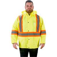 RZ1000 Rain Jacket, Polyester, Small, High Visibility Lime-Yellow Cam Industrial