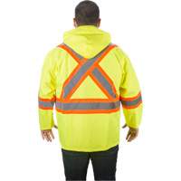 RZ1000 Rain Jacket, Polyester, Small, High Visibility Lime-Yellow Cam Industrial